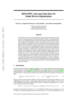 BiSLS/SPS: Auto-tune Step Sizes for Stable Bi-level Optimization