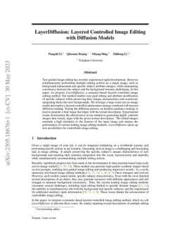 LayerDiffusion: Layered Controlled Image Editing with Diffusion Models