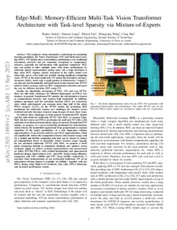 Edge-MoE: Memory-Efficient Multi-Task Vision Transformer Architecture
  with Task-level Sparsity via Mixture-of-Experts