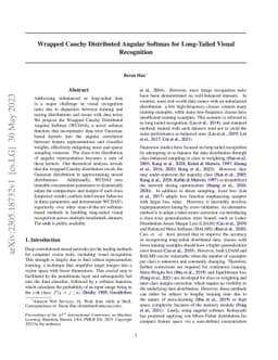 Wrapped Cauchy Distributed Angular Softmax for Long-Tailed Visual
  Recognition