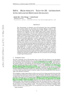 HiFA: High-fidelity Text-to-3D Generation with Advanced Diffusion
  Guidance