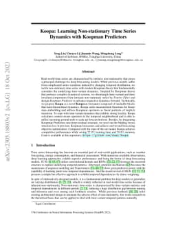 Koopa: Learning Non-stationary Time Series Dynamics with Koopman
  Predictors