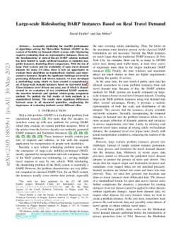 Large-scale Ridesharing DARP Instances Based on Real Travel Demand