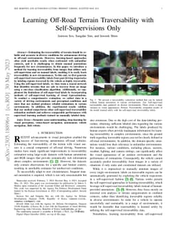 Learning Off-Road Terrain Traversability with Self-Supervisions Only