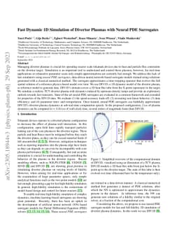 Fast Dynamic 1D Simulation of Divertor Plasmas with Neural PDE
  Surrogates