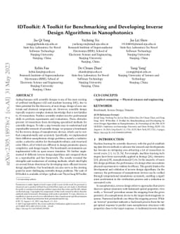 IDToolkit: A Toolkit for Benchmarking and Developing Inverse Design
  Algorithms in Nanophotonics