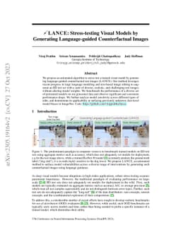 LANCE: Stress-testing Visual Models by Generating Language-guided
  Counterfactual Images