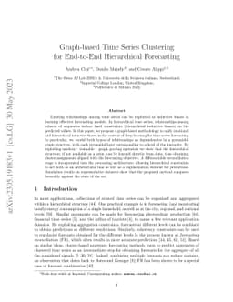 Graph-based Time Series Clustering for End-to-End Hierarchical
  Forecasting