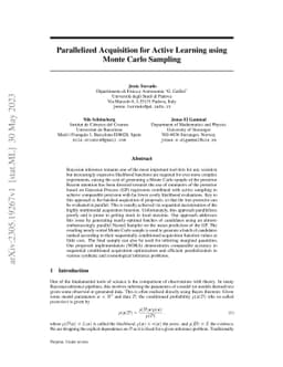 Parallelized Acquisition for Active Learning using Monte Carlo Sampling