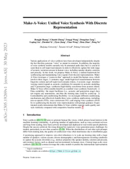 Make-A-Voice: Unified Voice Synthesis With Discrete Representation