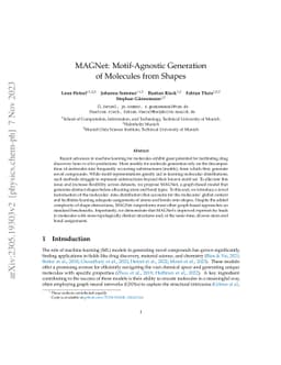 MAGNet: Motif-Agnostic Generation of Molecules from Shapes