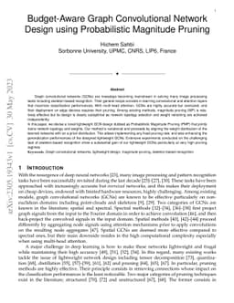Budget-Aware Graph Convolutional Network Design using Probabilistic
  Magnitude Pruning