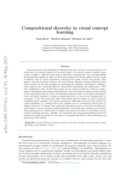 Compositional diversity in visual concept learning
