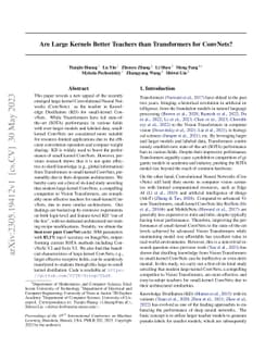Are Large Kernels Better Teachers than Transformers for ConvNets?