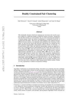 Doubly Constrained Fair Clustering