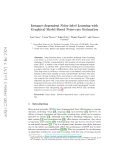 Instance-dependent Noisy-label Learning with Graphical Model Based
  Noise-rate Estimation