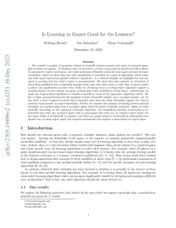 Is Learning in Games Good for the Learners?