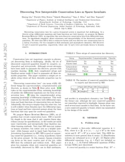 Discovering New Interpretable Conservation Laws as Sparse Invariants