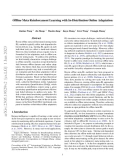 Offline Meta Reinforcement Learning with In-Distribution Online
  Adaptation