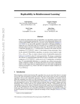 Replicability in Reinforcement Learning
