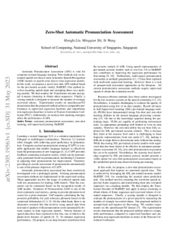 Zero-Shot Automatic Pronunciation Assessment