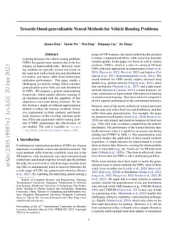 Towards Omni-generalizable Neural Methods for Vehicle Routing Problems