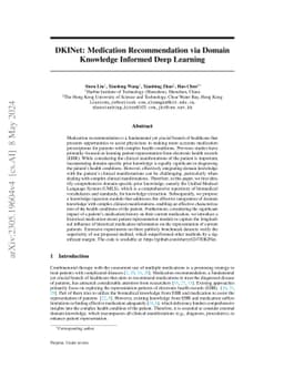 DKINet: Medication Recommendation via Domain Knowledge Informed Deep
  Learning