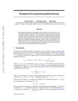 Parameter-free projected gradient descent