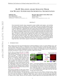 RaSP: Relation-aware Semantic Prior for Weakly Supervised Incremental
  Segmentation