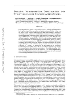 Dynamic Neighborhood Construction for Structured Large Discrete Action
  Spaces