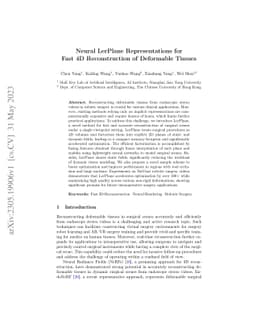 Neural LerPlane Representations for Fast 4D Reconstruction of Deformable
  Tissues