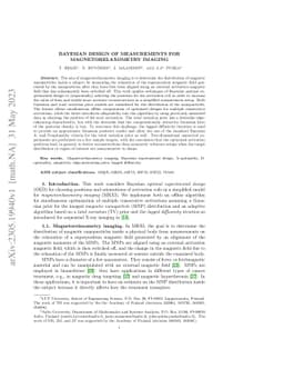 Bayesian design of measurements for magnetorelaxometry imaging