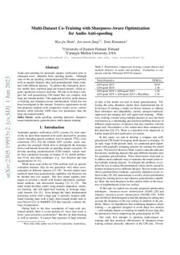 Multi-Dataset Co-Training with Sharpness-Aware Optimization for Audio
  Anti-spoofing