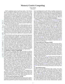Memory-Centric Computing