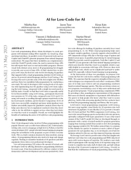 AI for Low-Code for AI