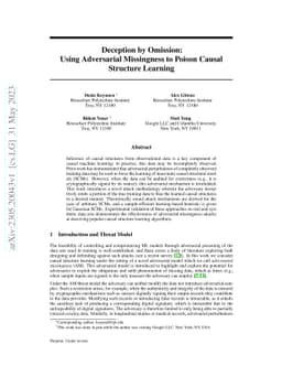 Deception by Omission: Using Adversarial Missingness to Poison Causal
  Structure Learning