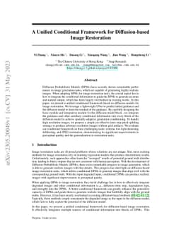 A Unified Conditional Framework for Diffusion-based Image Restoration