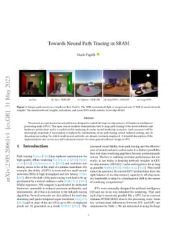 Towards Neural Path Tracing in SRAM