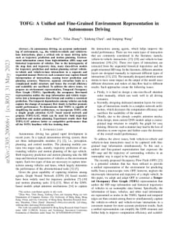 TOFG: A Unified and Fine-Grained Environment Representation in
  Autonomous Driving