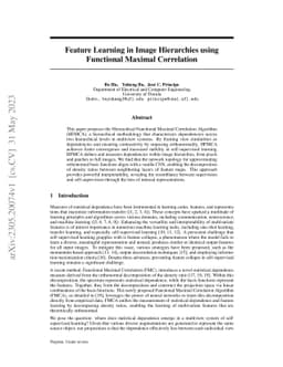 Feature Learning in Image Hierarchies using Functional Maximal
  Correlation