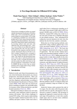 A Two-Stage Decoder for Efficient ICD Coding