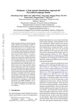 PreQuant: A Task-agnostic Quantization Approach for Pre-trained Language
  Models