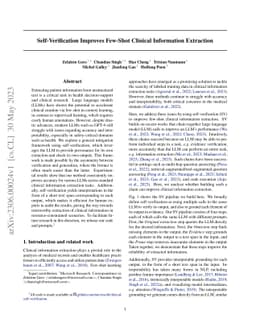 Self-Verification Improves Few-Shot Clinical Information Extraction