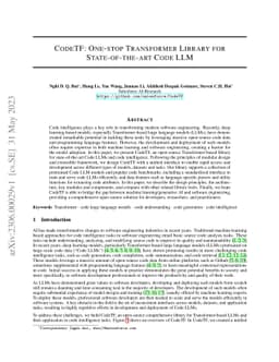 CodeTF: One-stop Transformer Library for State-of-the-art Code LLM
