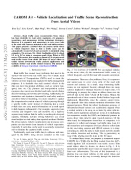 CAROM Air -- Vehicle Localization and Traffic Scene Reconstruction from
  Aerial Videos