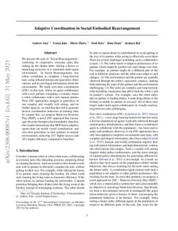 Adaptive Coordination in Social Embodied Rearrangement