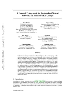 A General Framework for Equivariant Neural Networks on Reductive Lie
  Groups