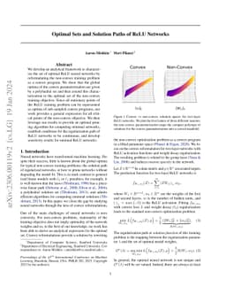Optimal Sets and Solution Paths of ReLU Networks