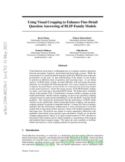 Using Visual Cropping to Enhance Fine-Detail Question Answering of
  BLIP-Family Models