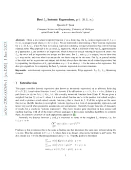 Best $L_p$ Isotonic Regressions, $p \in \{0, 1, \infty\}$